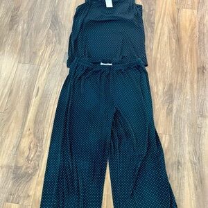 Chico’s Traveler elastic pants and tank sz 3 Abbie Dot fudge